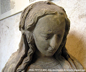 Statue de Sainte Jeanne de France (1464-1505) en pierre calcaire. XVIe siècle