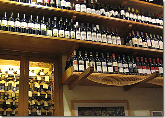 Typical wine bar in Rome, Italy