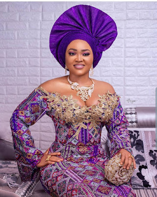 Mercy Aigbe Aso Ebi styles