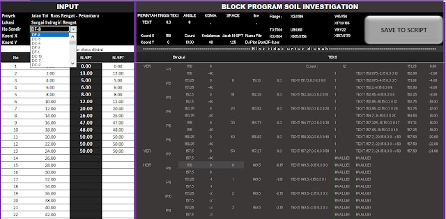 Program Borlog di Autocad Ver. 4