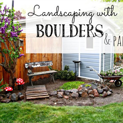 Landscaping with Boulders and Pallets