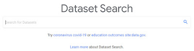 An image of the Google Database Search page