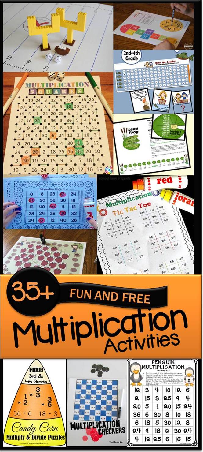 35 FUN & FREE Multiplication Activities