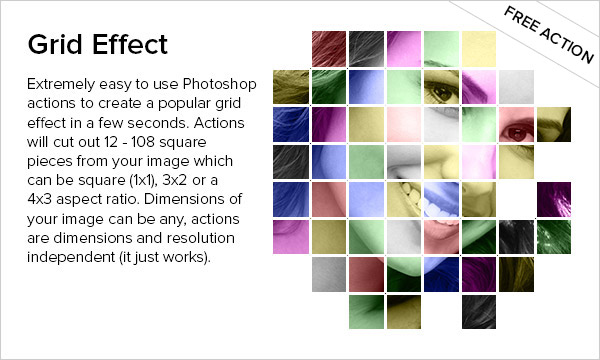Free Grid Effect Photoshop Action