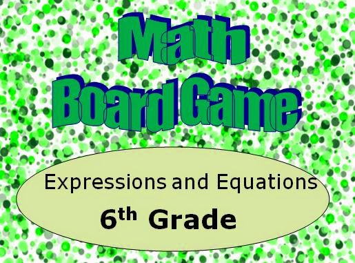 The Best of Teacher Entrepreneurs: Math Game  quot;Math Board Game 6th Grade  Expressions and 
