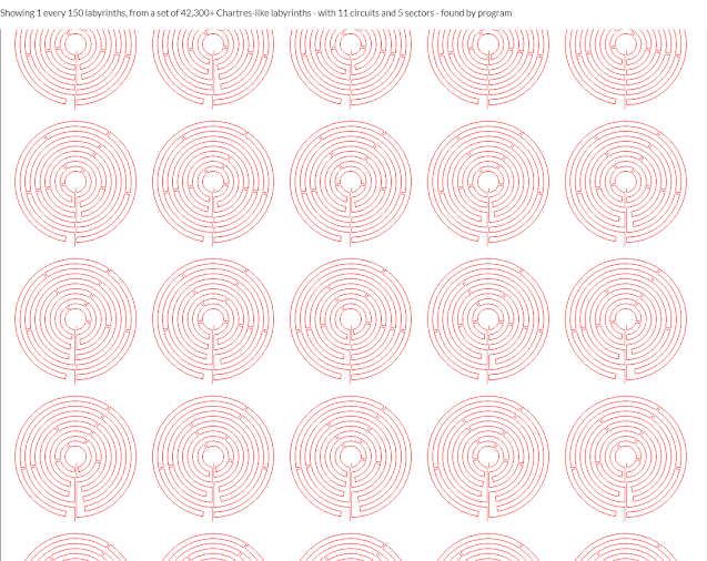 some of 42300 computer program generated labyrinths