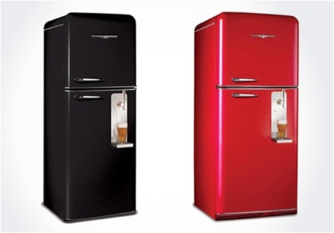 A empresa Northstar, conhecida pelos seus modelos retrô, criou geladeiras com máquinas de chope.
