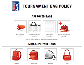 PGA Tour Bag Guidelines, PGA Tour Purse Policy, PGA TOUR Bag Policy