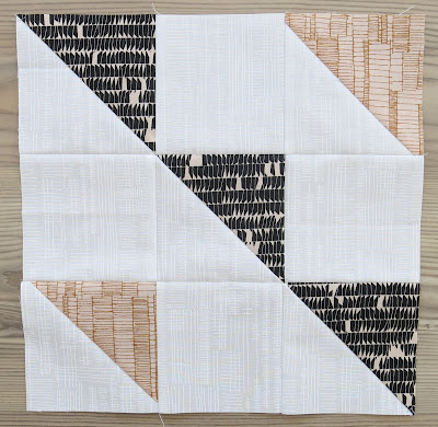 HST Quilt-Along - Formation block #6 - Carolyn Friedlander fabrics