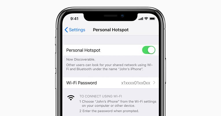 cara mengaktifkan hotspot iPhone