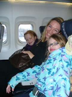 Family on plane