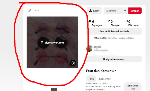 contoh pin pinterest