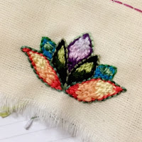 Lauren Banawa, May Moments of the Month, embroidered flower, lotus flower
