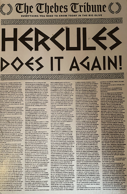 Hercules Shakespeare In The Park Disney Zero to Hero Newspaper