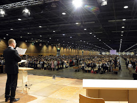 Jehovah's Witnesses at their annual conference Getty