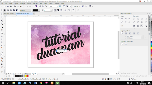 Cara Membuat Gambar Menyatu dengan Background CorelDraw