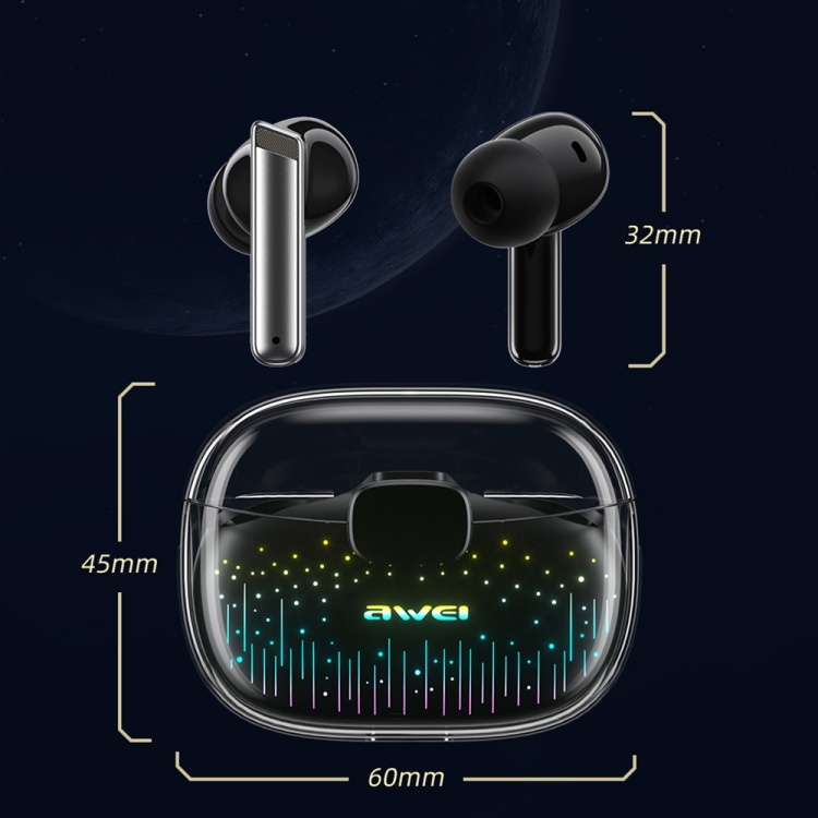 Awei T52 Pro Wireless Bluetooth Earphones Bluetooth Headphone Waterproof Sports Headset HiFi Gaming Earbuds