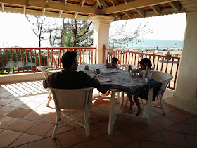 Veranda at bungalow on the beach tranquebar