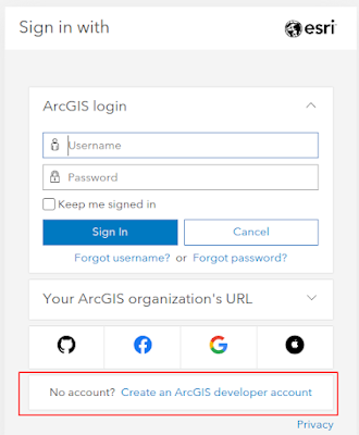 Create ArcGIS Developer Account