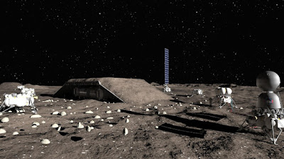 base espacial en la luna