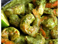  shrimp in avocado butter