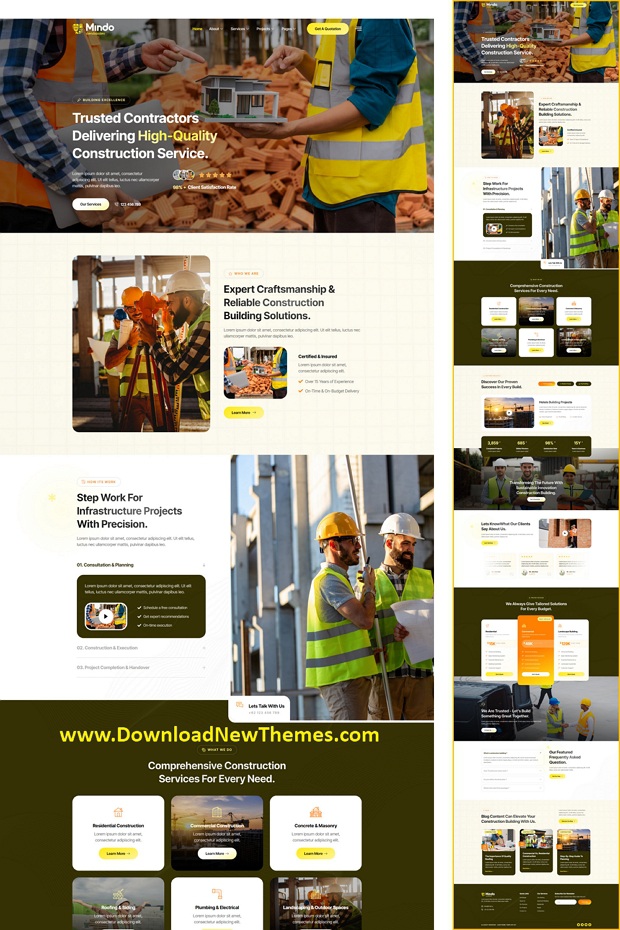 Mindo - Contractor & Construction Building Elementor Template Kit Review