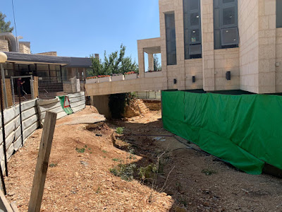 Current state of landscaping project around the Bet el Yeshiva