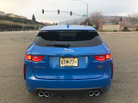 Rear view of 2019 Jaguar F-Pace SVR