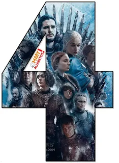 Abecedario con Personajes Temporada 8 de Juego de Tronos. Seasson 8 of GoT Characters Abc.