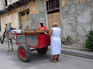 Santiago de Cuba vendor with horsecart