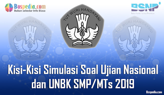Kisi-Kisi Simulasi Soal Ujian Nasional (Un) Dan Unbk Smp/Mts 2019