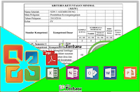 APLIKASI KKM SD KTSP KELAS 1,2,3,4,5,6 Format Excel