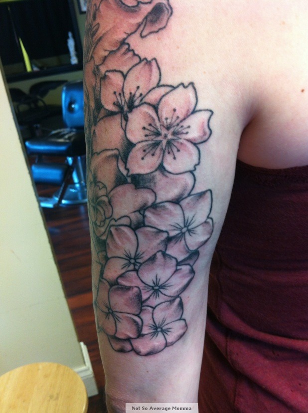 Hydrangea Tattoo Outline