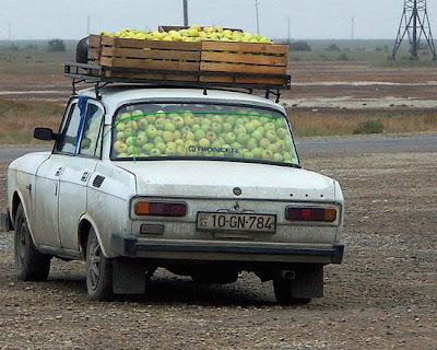 Apple car filled with apples