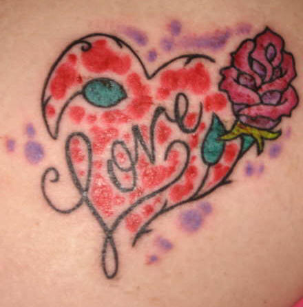 human heart tattoos. love heart tattoos.