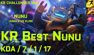 KR Best Nunu JG vs T1 Nyx Elise - KR Challenger 10.4