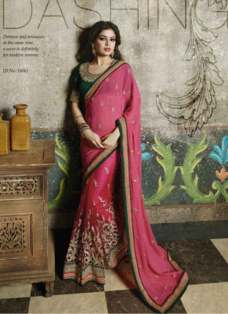 Pink Designer Wholesale Sarees For Party Wear