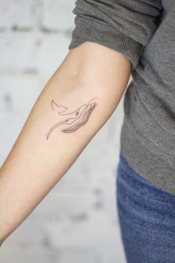 One-Line-Whale-Forearm-Tattoo