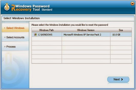 reset Windows 7 user password USB