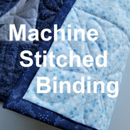 machine stitched binding-quilt binding-binding by machine