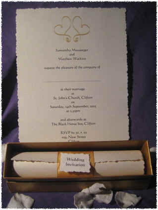  creating my own unique wedding invitations So I decided to make scrolls 