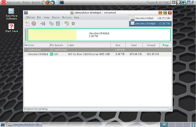 Supratim Sanyal's Blog: GParted on Solaris 11.3 Showing NTFS volume on external USB Hard Drive