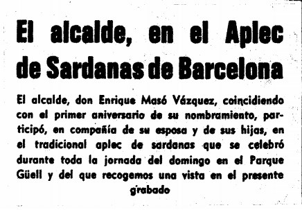 El alcalde, en el Aplec de Sardanas de Barcelona.