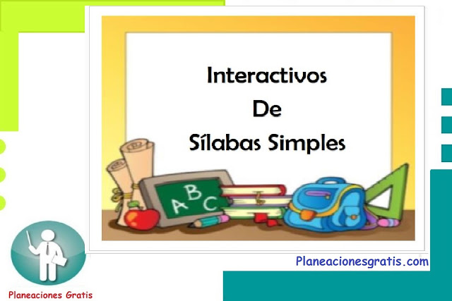 Fabuloso Material Silabas Interactivas Simples PDF