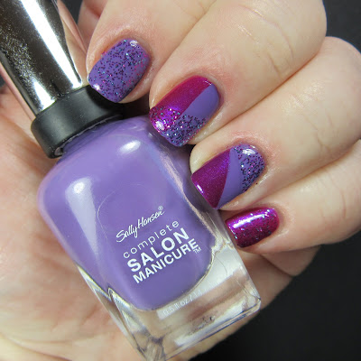 Purple Tape Nail Art - nailhubnz, sally hansen