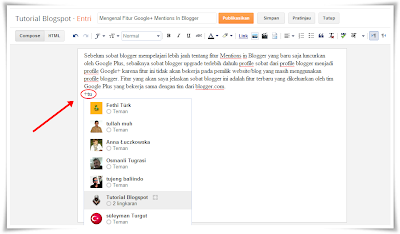 mentions in bloggger,google+ dan blogger,fitur google+