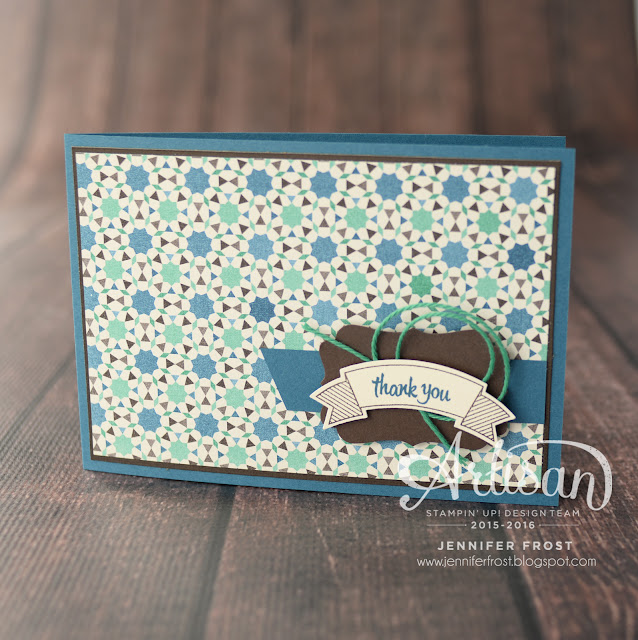 Moroccan Designer Series Papers, Thoughtful Banners, Decorative label punch, Set of cards, Artisan Design Team, Stampin' Up!, Papercraft by Jennifer Frost