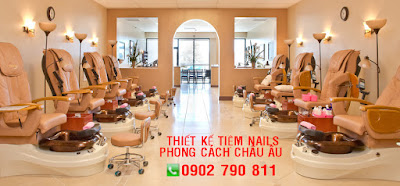 Thiết kế thi công các công trình nội thất tiệm nail