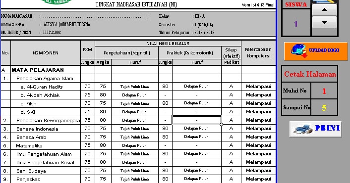 Contoh Formulir B Inggris - Police 11166