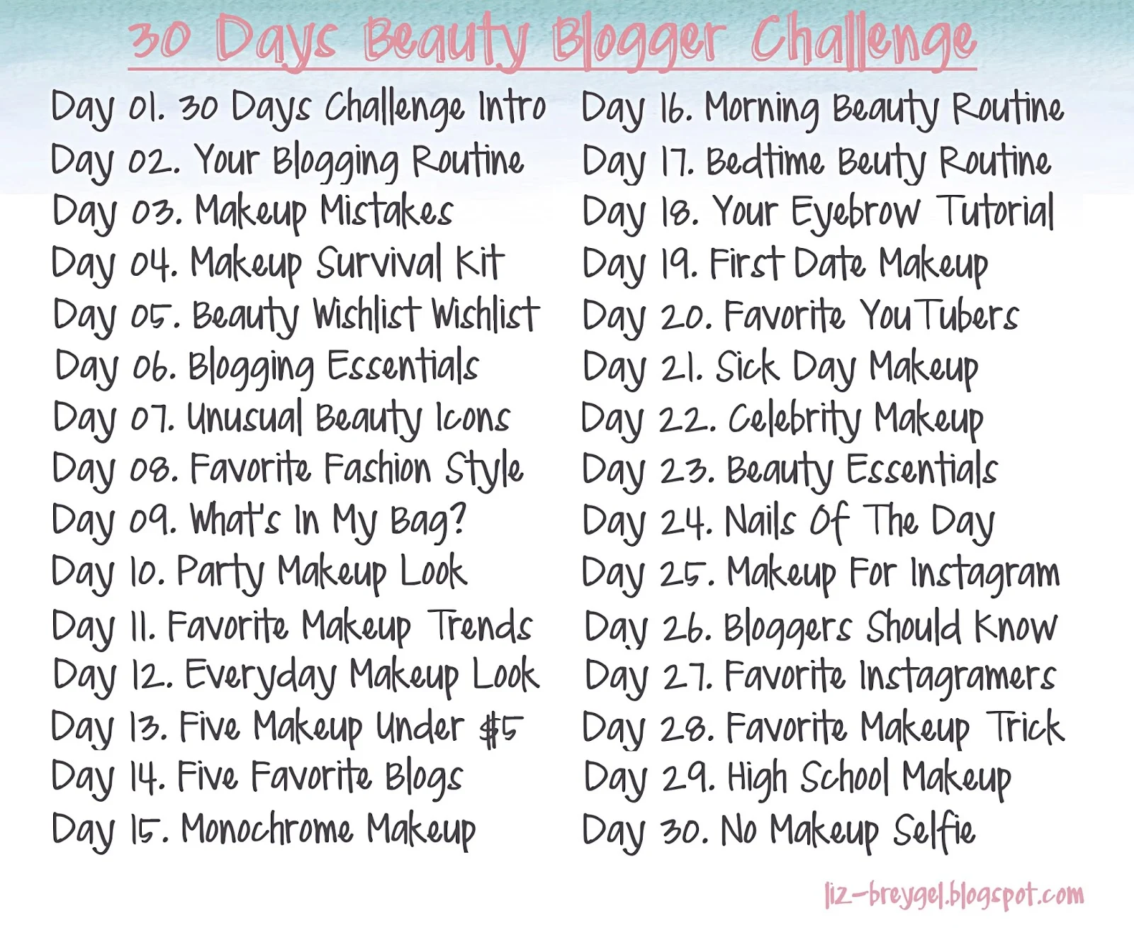 beauty fashion blogger month 30 day challenge intro how to january girl